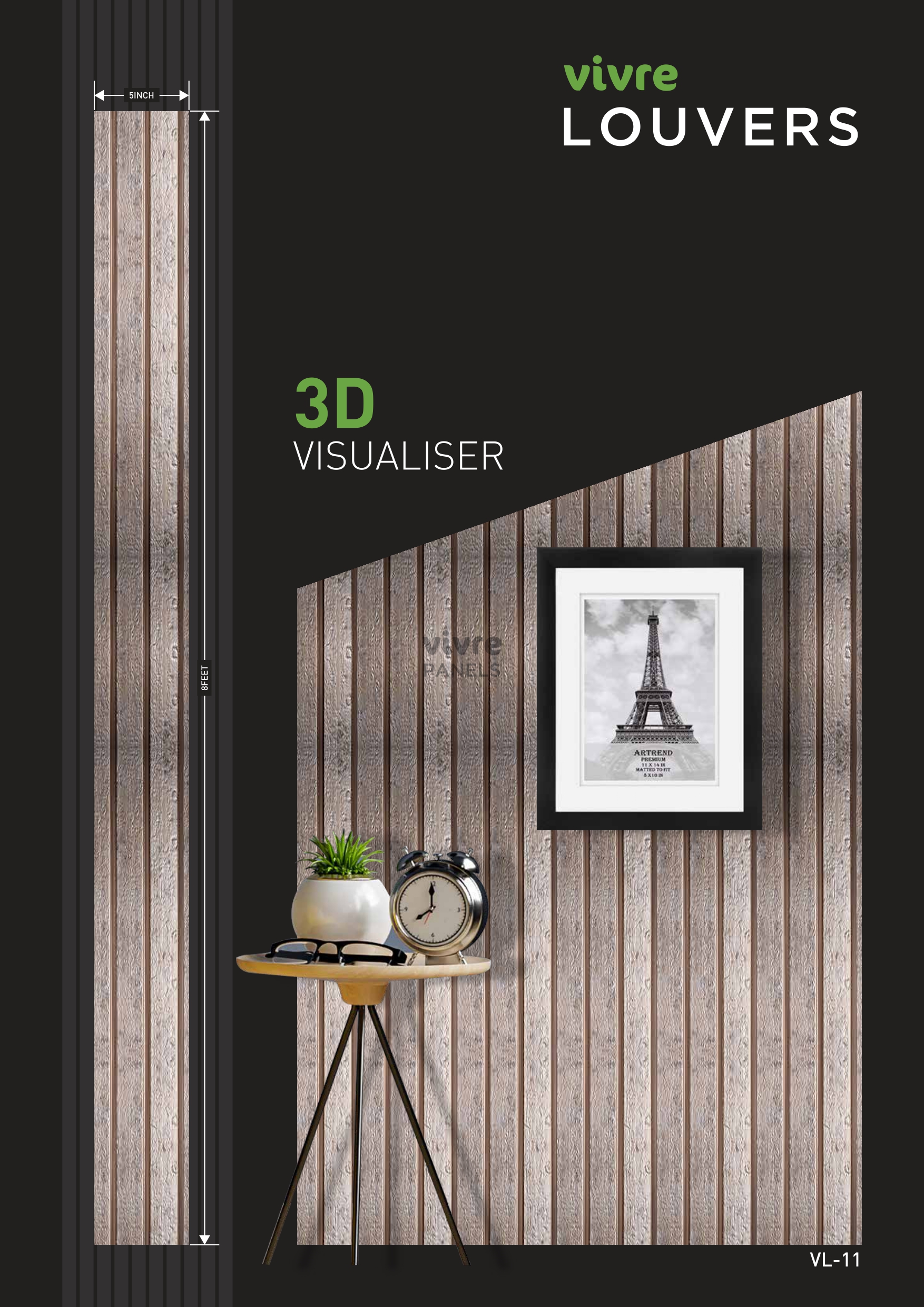Charcoal Vivre panel - woodnart