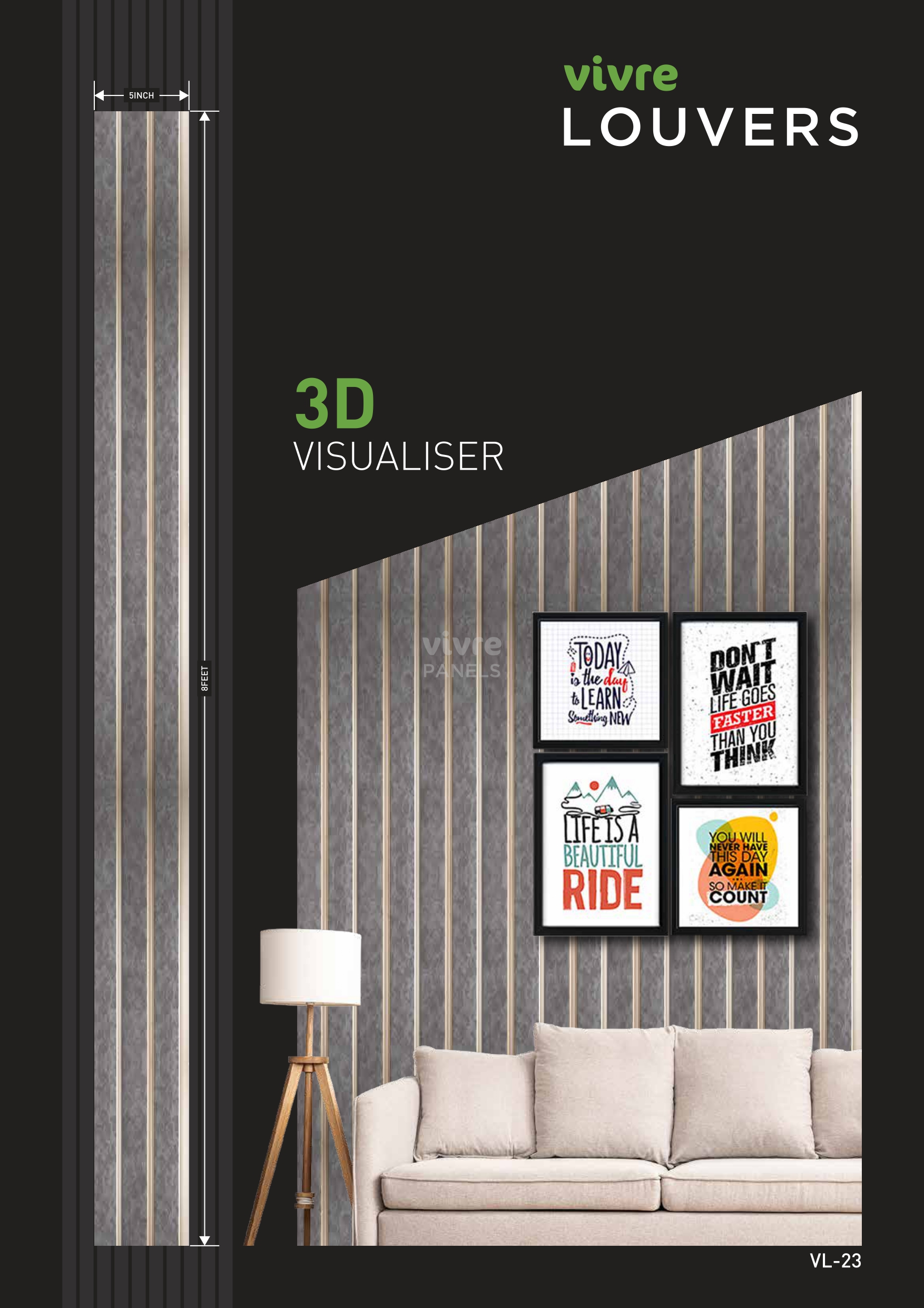 Charcoal Vivre panel - woodnart